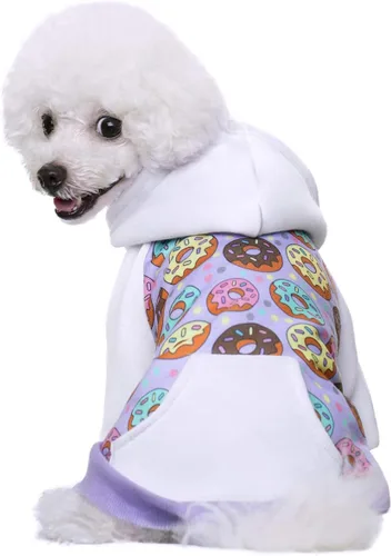 Vista 9 de Sudaderas azules con capucha para perros pequeños y medianos, sudadera con capucha de Navidad con bolsillo, sudadera con capucha para mascotas