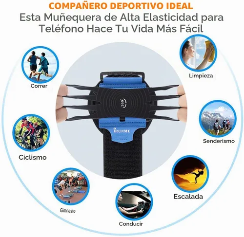 Vista 8 de Pulsera deportiva extraíble giratoria de 360 grados para teléfono móvil