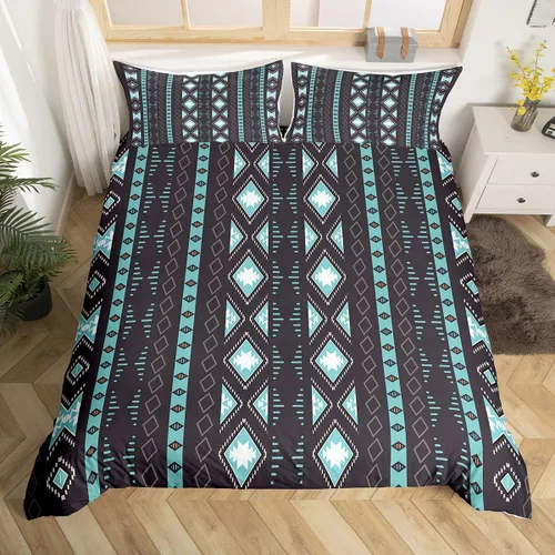 Vista 24 de Juego de funda de edredón con diseño de caballos, atrapasueños para niños, adolescentes, hombres, funda de edredón con estampado de caballos