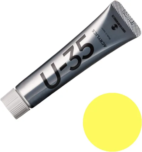 Vista 2 de U-35 Titanium Yellow 0.7 fl oz (20 ml) Same Color Set of 3 102 Turner ACRYLICS Acrylic Paint