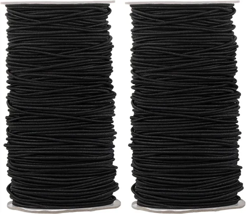Vista 7 de Outus Cordón elástico de 100 yardas de 0.08 pulgadas para hacer joyas (negro, 0.08 pulgadas)