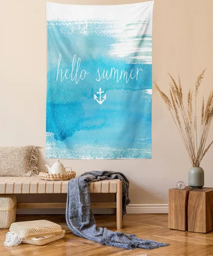 Vista 17 de Lunarable Tapiz azul, piscina temática de competición deportiva con carriles imagen de pictograma acuático, decoración de tela para colgar