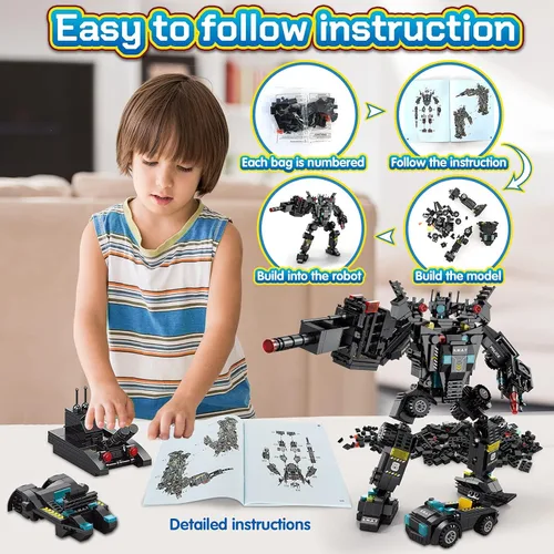 Vista 5 de Kit de construcción de robot 51 en 1 para niños de 8 a 12 años