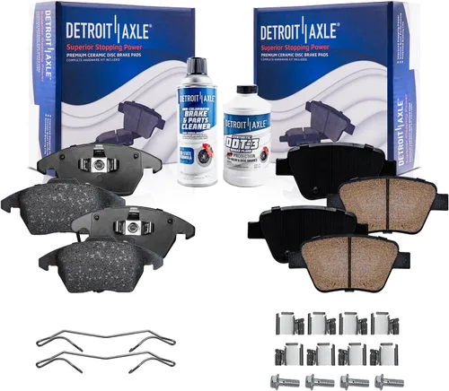 Vista 38 de Detroit Axle - Pastillas de freno de cerámica delanteras Reemplazo de pinza de freno derecha para Dodge Ram 1500 Dakota, Ram 1500 Classic - Juego