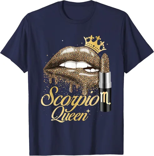 Vista 27 de Scorpio Queen - Zodiac Sign Horoscope Birthday T-Shirt Negro