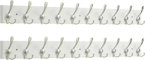 Vista 35 de SKOLOO Perchero de pared montado en la pared de estilo rústico: Perchero de pared de pino de madera auténtica de 40,6 cm de orificio a orificio