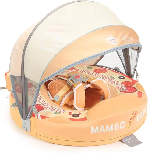 Vista 9 de Mambobaby Flotador Mejorado Añadir Cola Flotador para Bebé con Toldo para Anillo de Natación de Cintura Infantil Entrenador de Natación Flotadores