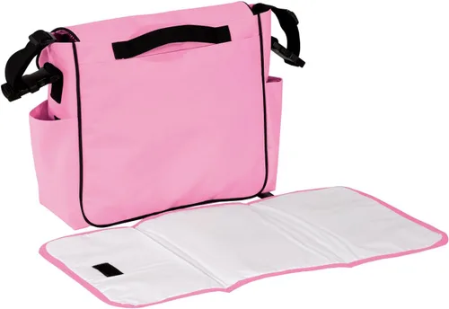 Vista 3 de Bolsa de pañales con monograma Bolso de bebé personalizado impreso personalizado, Rosado
