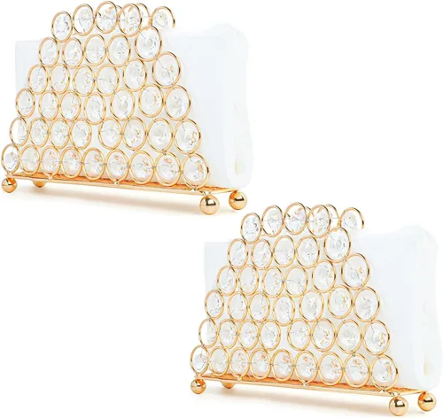 Vista 13 de Servilleteros de cristal elegantes y lujosos para servilletas de papel, cocina, comedor y encimeras, soporte para almacenamiento