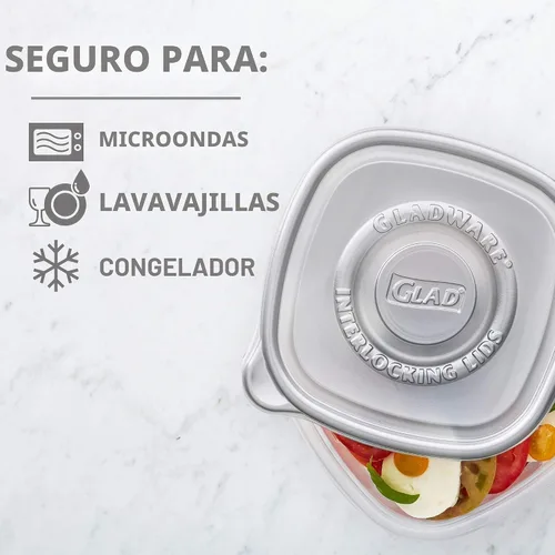 Vista 9 de Mini recipientes de almacenamiento de alimentos redondos Glad Ware Home , pequeños recipientes de alimentos para almacenar 4 onzas, 8