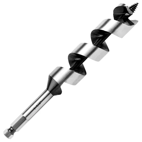 Vista 7 de Broca de taladro de 1-1/2 pulgadas x 9 pulgadas para madera, vástago hexagonal de 1-1/2 pulgadas, broca larga para madera suave y dura, plástico