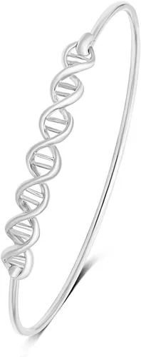 Vista 5 de Brazalete de la molécula de la pulsera de la ciencia de la química de la hélice doble del ADN de 3 colores Oro rosa