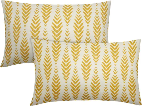 Vista 41 de Sweetshow - Juego de 2 fundas de almohada boho de 16x16 pulgadas, fundas de almohada étnicas bohemias negras con estampado geométrico de espiga