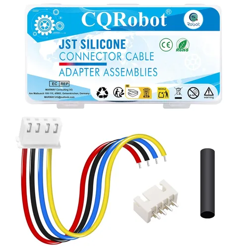 Vista 78 de CQRobot JST EL 4.5 mm de paso 2 pines conector electrónico IC macho, enchufes hembra carcasa y kit de terminales de crimpado en T macho/hembra. 50
