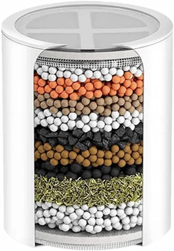 Vista 7 de Paquete de 4 cartuchos de filtro de ducha de repuesto compatibles con cabezales de ducha filtrados WEAQUA/SparkPod, filtro suavizador de agua