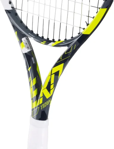 Vista 6 de Babolat Raqueta de tenis Pure Aero Team (7ª generación) ensartada con intestino Syn de 0.56 oz a tensión de rango medio