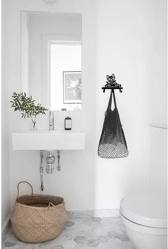 Vista 4 de Gancho de pared con forma de bulldog francés Frenchie Boston Terrier Happy Car Ride para correa, llaves, ropa, toalla