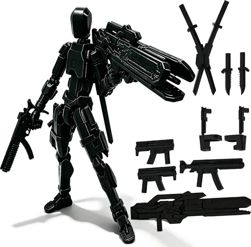 Vista 14 de Titan 13 Figuras de acción, robot simulado multiarticulado 13 figuras de acción 3 piezas