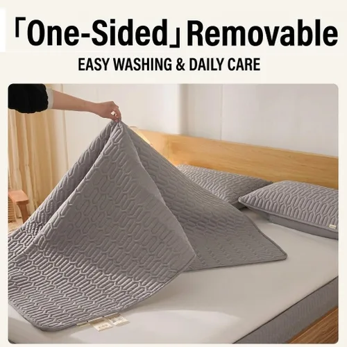Vista 7 de Mattress Encasement Fully Zippered Mattress Protector, Soft Breathable Quilted 6-Sided Fitted Sheet for Home Hotel Bedroom Dormitory use Blanco