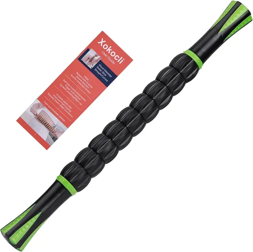 Vista 8 de Xokocli Rodillo muscular para masaje de tejido profundo, rodillo de celulitis, Fascia Blaster, masajeador de drenaje linfático para dolor muscular