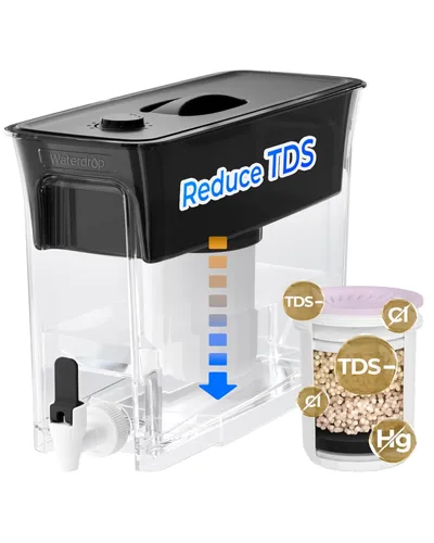 Vista 19 de Waterdrop WFD-02L Dispensador de filtro de agua de 35 tazas, reducción de Negro