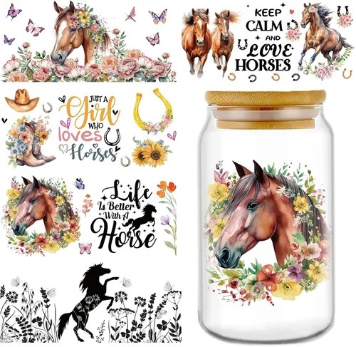 Vista 7 de Rngmsi Envoltura de taza UV DTF – 5 hojas de pollo UV DTF envolturas de tazas para 16 oz de animales de granja Uvdtf calcomanías personalizadas