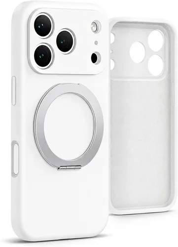 Vista 84 de Funda de silicona con soporte para iPhone 17 Pro [compatible con MagSafe] [Protección completa de la cámara] (6.3 pulgadas 2025), fundas de teléfono