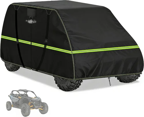 Vista 7 de Cubierta impermeable para UTV de 4 plazas – Protección 600D lado a lado, compatible con Polaris Ranger Crew XP 1000/900/570/800, General, RZR