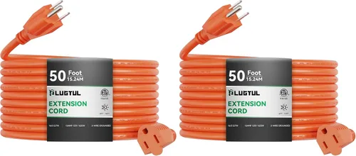 Vista 15 de Cable de extensión para exteriores de 6 pies Cable de extensión de 3 clavijas de calibre 16/3, 13A 1625 W SJTW, certificación ETL, ideal