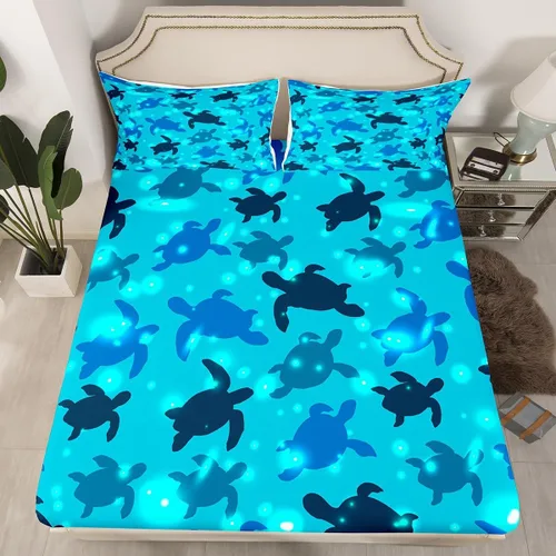 Vista 9 de Juego de sábanas bajeras de selva tamaño individual, diseño de mariposas de ensueño, para niños, niños, ramas de árbol, juego de decoración de cama