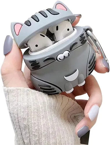Vista 3 de UR Sunshine - Funda para AirPods 1/2, gel de silicona TPU suave, color gris