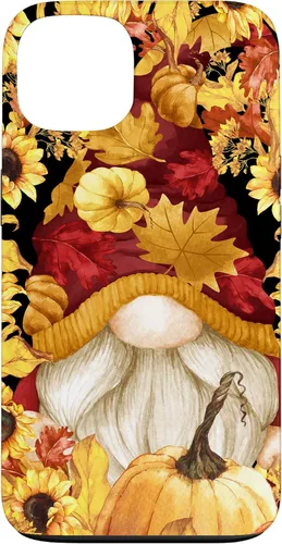 Vista 7 de iPhone 16 Lindos accesorios de otoño otoño con calabaza girasol gnomo caso