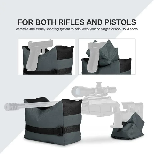Vista 4 de Twod Bolsas de Descanso para Tiro Exterior - Apoyo de Banco para Deportes de Tiro con Soportes de Sacos de Arena Delantero y Trasero para Tiro