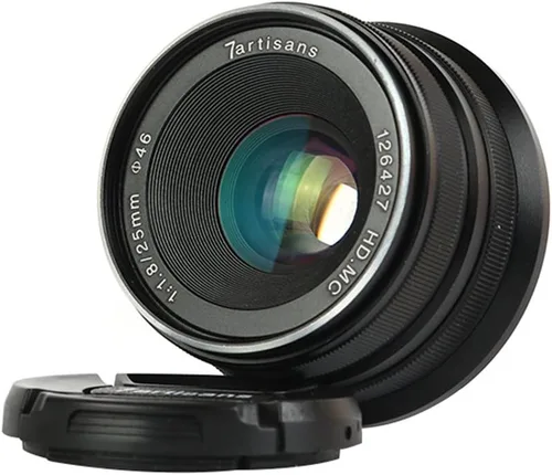 Vista 7 de 7artisans Lente vertical de formato APS-C F1.8 de 0.984 in compatible con cámaras Olympus y Panasonic Micro 4/3 Mount