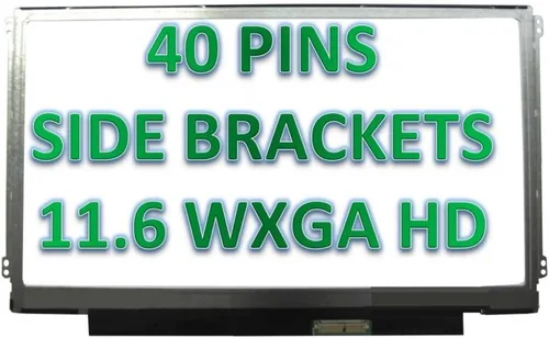 Vista 2 de Generic - Soporte lateral WXGA HD LED de 11,6 pulgadas, pantalla de repuesto LCD para laptop compatible con AU Optronics B116XW03 V.1