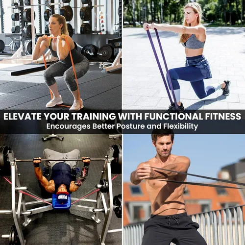 Vista 2 de Rubberbanditz Combo Pull Up Assist Bands Heavy Duty Resistance Exercise Bands for Powerlifting, Mobility, and Stretching Resistance Bands for