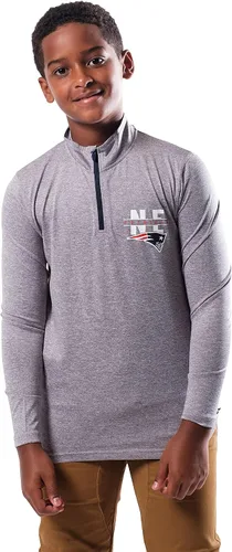Vista 41 de Ultra Game - Camiseta juvenil NFL oficial con cremallera de un cuarto y manga larga súper suave