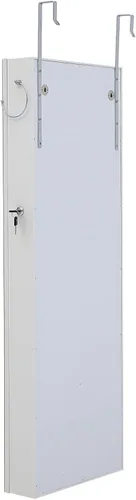 Vista 8 de Gabinete organizador de joyas espejo de cuerpo entero con 6 LED con cerradura para montar en paredpuerta y almacenamiento de armario de joyería