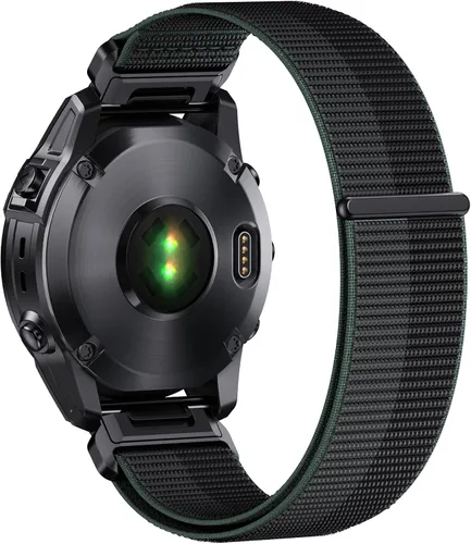 Vista 10 de Compatible con Garmin Fenix 8/8 Pro 2.008 in/Fenix 7X/6X/6X Pro/5X/5X Plus, correa de reloj de nailon de 1.024 in de ajuste rápido, correa