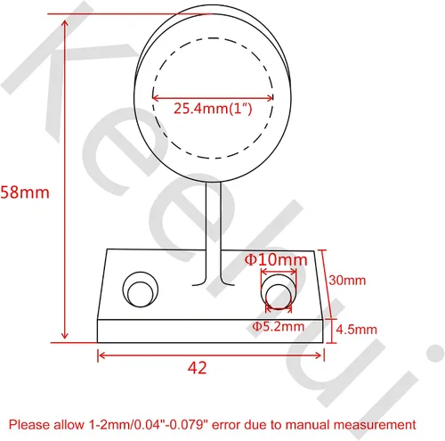Vista 2 de Par Heavy Duty 316SS 60 ° Marine Boat Stanchion Hand Rail Fitting IZQUIERDA-FRONT para tubo de 1