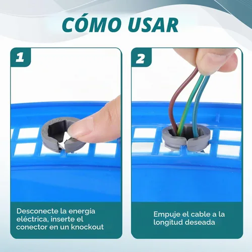 Vista 6 de Sintuff 120 piezas 3/8 pulgadas - 1/2 pulg. Conector a presión de botón no metálico a granel gris NM Conector de cable Conector de conducto