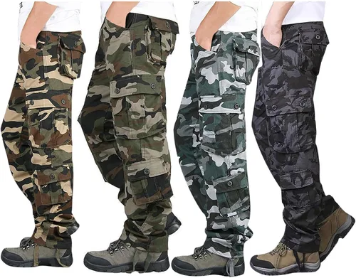 Vista 4 de Brnmxoke Tactical Pants for Men Stretch,Long Pant Active Athletic Workout Sweatpants Work Pants for Men Men,Wild Pants