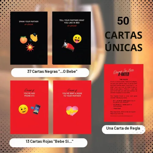 Vista 6 de Drunk in Love Juego de cartas para beber para parejas, divertidos juegos de citas íntimas para parejas, juegos para parejas para adultos, 50