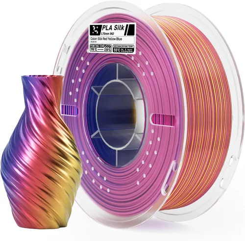 Vista 38 de ELEGOO - Paquete de filamento de seda PLA 1.75mm, filamentos para impresora 3D de doble color con precisión dimensional de +/- 0.05mm, paquete de 4
