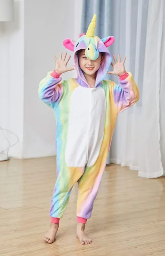 Vista 8 de Pijama unisex de unicornio para niños, disfraz de Halloween, regalo de cumpleaños