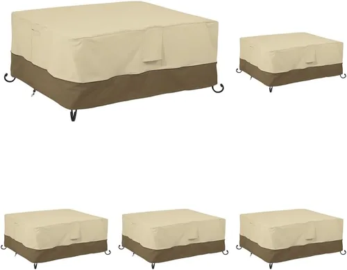 Vista 10 de Classic Accessories Veranda - Cubierta rectangular resistente al agua de 56 pulgadas para mesa de fogata para exteriores Pebble/Corteza/Tierra