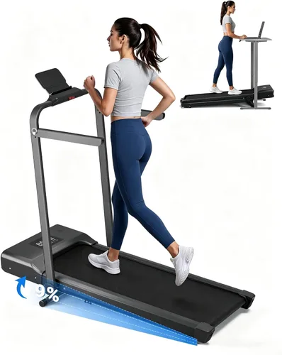 Vista 10 de MJWW 6% Incline Walking Pad, Smart AI Under Desk Treadmill for Home Negro (Charcoal Black)