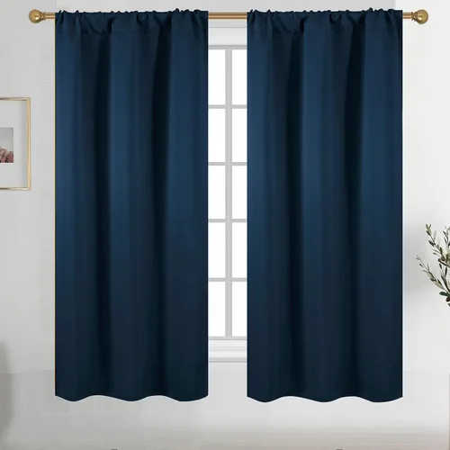 Vista 58 de Diraysid Cortinas opacas beige para dormitorio y sala de estar, cortinas con aislamiento térmico para oscurecer la habitación, 42 x 63 pulgadas, 2