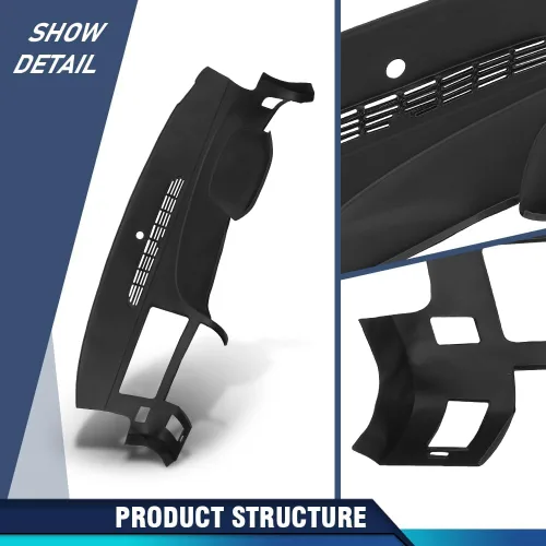 Vista 16 de PIT66 Cubierta para salpicadero, compatible con Chevy Silverado (LS, LT o camión de trabajo solamente), compatible con GMC Sierra 2007-2013