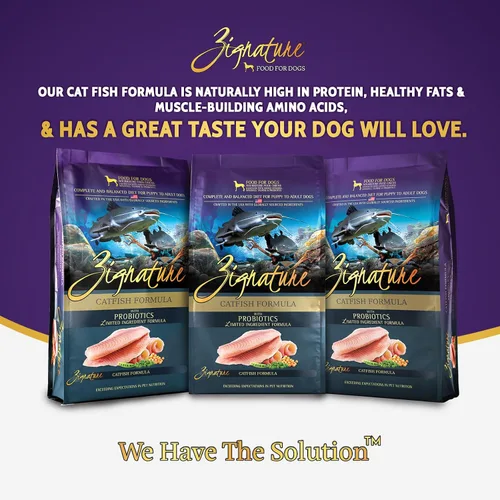 Vista 7 de Zignature Alimento seco para perros con fórmula de ingredientes limitados de bagre, 4 libras